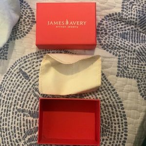 Empty James Avery box with jewelry storage baggie